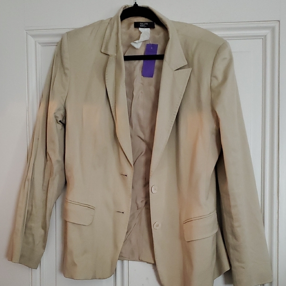 Philippe Adec Jackets & Blazers - Philippe Adec Beige Blazer Jacket
